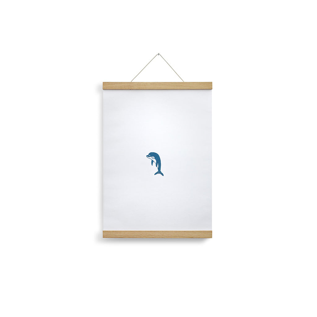 Magnetische Holzleiste 30 cm aus Eiche für Poster und Bilder A3