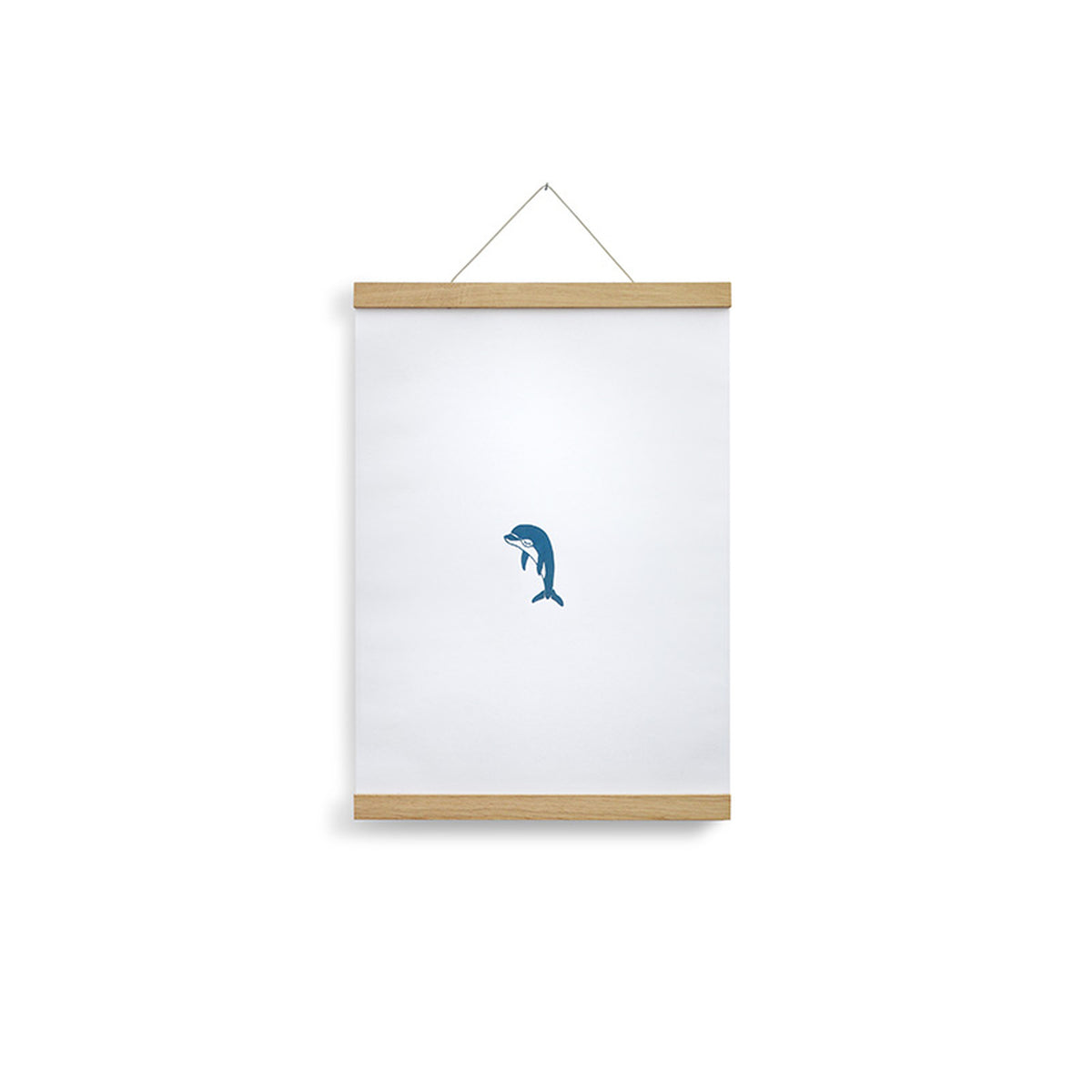 Magnetische Holzleiste 30 cm aus Eiche für Poster und Bilder A3