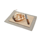 Brotschneidebrett aus Holz mit Krümelfang für Brot und Brötchen